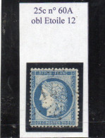 Paris - N° 60A Obl étoile 12 - 1871-1875 Ceres