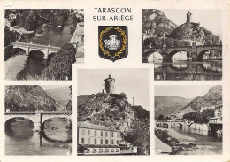 *CPSM  - 09 - TARASCON SUR ARIEGE - Multivues - Blason - Autres & Non Classés