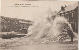 DEF : Calvados : PORT En BESSIN  : La  Tempête  1905 - Port-en-Bessin-Huppain