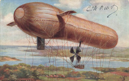Aviation * CPA Illustrateur Oilette Raphael Tuck & Sons AIRSHIPS N°9495 * Ballon Dirigeable Zeppelin * Motor Driven War - Luchtschepen