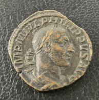 IMPERIO ROMANO. AÑO 244 D.C.  PHILIPVS. SESTERCIO.  PESO 17,51 GR.  REF A/F - Der Soldatenkaiser (die Militärkrise) (235 / 284)