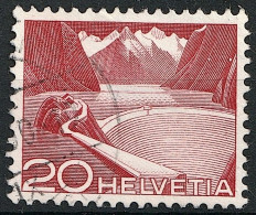 Schweiz Suisse 1949: Grimsel-Stausee Zu 301 URTYPE Mi 533 I Yv 485 VARIÉTÉ Mit Eck-Stempel .50 IX (Zu CHF 80.00) - Usados