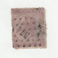 ZBelO18 - RARE - BELGIQUE  1865/67  --  Médaillon  Leopold II  --  Le TIMBRE N° 18??  Ayant Voyagé  Used  --  FORTE Côte - 1865-1866 Profilo Sinistro