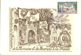 CARTE MAXIMUM 1966 BICENTENAIRE RATTACHEMMENT LORRAINE ET BAROIS - 1960-1969