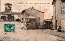 Ternay Canton De Saint-Symphorien-d'Ozon Place De L'Eglise Et Rue De La Gare Rhône 69360 N°412 Cpa Voyagée B.Etat - Autres & Non Classés