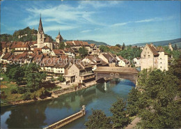 11852623 Baden AG Altstadt Holzbruecke Fluss Baden - Autres & Non Classés