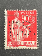 FRANCE F N° 285 F.S. 96 Indice 4 Type Paix Perforé Perforés Perfins Perfin Superbe  !! - Andere & Zonder Classificatie