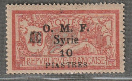 SYRIE - N°53 * (1920) 10pi Sur 40c : Fleuron Noir - Nuovi