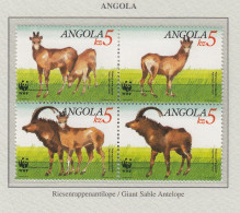 ANGOLA 1990 WWF Animals Antilopes Mi 799-802 MNH(**) Fauna 786 - Ungebraucht