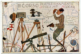 G.426  MODENA - Scuola Militare - III Corso Di Perfezionamento - 1922 - Illustrata Mario - Kazerne