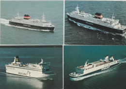 Lot Mit 4 Ansichtskarten Fähren - Silja Line, Finnjet, Prins Joachim, Kronprins Frederik - Steamers