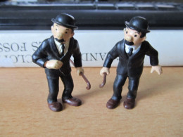 LOT FIGURINES TINTIN - DUPOND Et DUPONT DETECTIVES AVEC CANNES AMOVIBLES - BULLY - TRES BON ETAT. 1975. - Kuifje