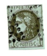 France N° 39B Ceres Emission De Bordeaux 1 C Olive - 1870 Ausgabe Bordeaux