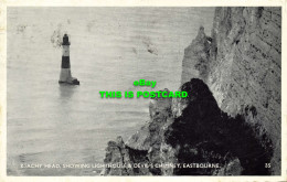 R588356 Beachy Head Showing Lighthouse And Devils Chimney. Eastbourne. 35. 1960 - Wereld