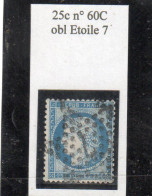 Paris - N° 60C Obl étoile 7 - 1871-1875 Cérès