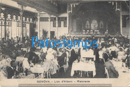 228082 ITALY GENOVA LIGURIA LIDO D'ALBARO RESTAURANT INTERIOR CIRCULATED TO ARGENTINA POSTAL POSTCARD - Sonstige & Ohne Zuordnung