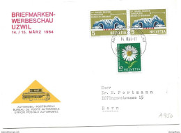 270 - 16 - Enveloppe Avec Oblit Spéciale "Briefmarken Werbeschau Uzwil 1964" - Marcofilia