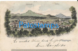 228083 GERMANY GÖPPINGEN VIEW PANORAMA BREAK CIRCULATED TO CHILE POSTAL POSTCARD - Sonstige & Ohne Zuordnung
