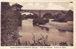 *CPA  - 34 - SAINT ANDRE DE SANGONIS - Pont Sur L'Hérault - Avenue De Cignac (Gignac) - Pas Courante - Other & Unclassified