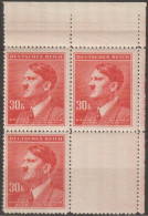 050/ Pof. 98, Corner 4-block, Print Plate 1 - Unused Stamps