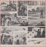 Tir Militaire Et Tir Sportif. Chasse. Illustration Maurice Toussaint. Larousse 1948. - Documenti Storici