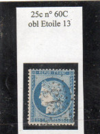 Paris - N° 60C Obl étoile 13 - 1871-1875 Cérès