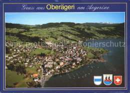 11852018 Oberaegeri Aegerisee Fliegeraufnahme Oberaegeri - Autres & Non Classés