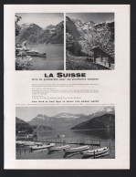 Lot De 4 Publicités Papier Année 60 Tourisme Voyage Vacances En SUISSE - Advertising