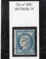 Paris - N° 60C Obl étoile 14 - 1871-1875 Ceres