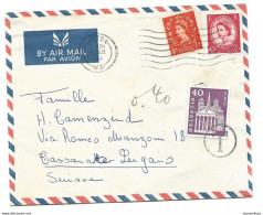 44 - 32 - Enveloppe Envoyée De London -affranchissement Insuffisant - Timbre Suisse Avec Cachet "T" Taxe 1964 - Taxe