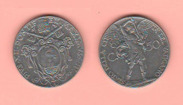 Vaticano Cents 50 Centesimi  Lire 1941 Vatikan City Piux XII° Steel Coin C 21 - Vatican
