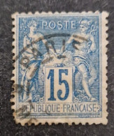 TYPE SAGE OBLITERATION JOUR DE L AN PARIS 66 R MEISSONIER - 1876-1898 Sage (Type II)