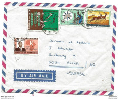 242 - 30 - Enveloppe Envoyée De  Kigali En Suisse 1965 - Storia Postale