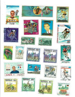 Lot Plus D'une Centaine De  Timbres Neufs & Oblitérés Tous Pays Sur Le Thème Cyclisme  1244 - Radsport