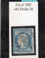 Paris - N° 60C Obl étoile 26 - 1871-1875 Ceres