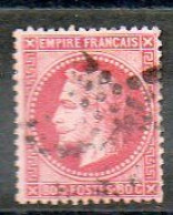 France N° 32 Napoléon III 80 C Rose - 1863-1870 Napoleon III Gelauwerd