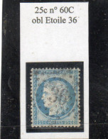 Paris - N° 60C Obl étoile 36 - 1871-1875 Ceres