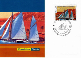 ITALIA ITALY - 2002 IMPERIA Raduno Vele D'epoca Annullo Fdc Su Cartolina PT - 3093 - Sailing