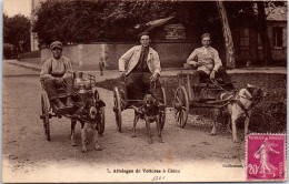 45 - Locomotion Du Loiret - Trois Attelages De Voitures A Chien - Autres & Non Classés