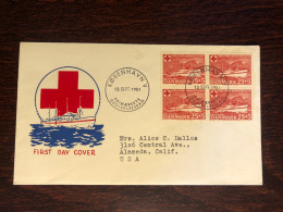 DENMARK FDC COVER 1951 YEAR RED CROSS HEALTH MEDICINE STAMPS - FDC
