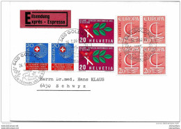 166 - 26 - Enveloppe Exprès Avec Oblit  Illustrée De Goldau 1966 - Marcofilie