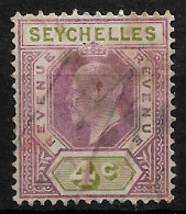 SEYCHELLES Revenue-Revenue STAMP King Edward VII USED (NP#97-P23-L3) - Seychelles (...-1976)