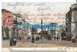 228094 SPAIN ESPAÑA VIGO PONTEVEDRA PUERTA DEL SOL CIRCULATED TO ARGENTINA POSTAL POSTCARD - Autres & Non Classés