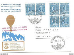 245 - 14 - Enveloppe Suisse Vol Ballon "Hochalpine Ballonsportwoche Mürren 1966" Affranchissement Timbres Europa - European Ideas