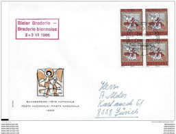 89 - 29 - Enveloppe  Avec Oblit Spéciale "Bieler Braderie - Braderie Biennoise 1966" - Marcofilia