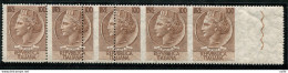 Siracusana Lire 100 Stelle II Dent. 13,1/4 Varietà Splendida - Variétés Et Curiosités