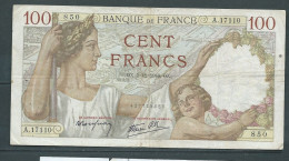 FRANCE  - Billet 100 Francs SULLY - OX.5=12+1940.UX - A.17110 850   Laura 14113 - 100 F 1939-1942 ''Sully''