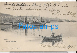 228097 SPAIN ESPAÑA VIGO PONTEVEDRA VISTA PARCIAL & SHIP CIRCULATED TO FRANCE POSTAL POSTCARD - Autres & Non Classés