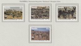 NAMIBIA 1991 WWF Animals Zebra Mi 702-705 MNH(**) Fauna 794 - Nuovi