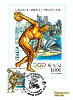 ITALIA ITALY - 2000 ROMA Giochi Olimpici Di SIDNEY Annullo Fdc Su Cartolina PT - 940 - Zomer 2000: Sydney